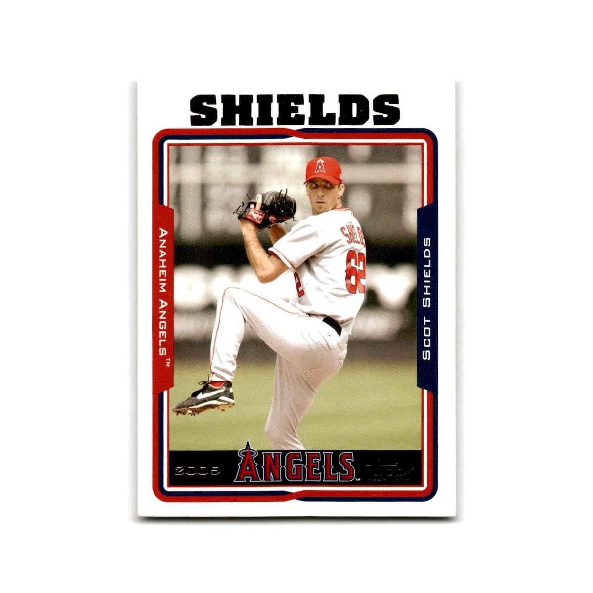 Scot Shields 2005 Topps #65 Anaheim Angels Baseball Card NM