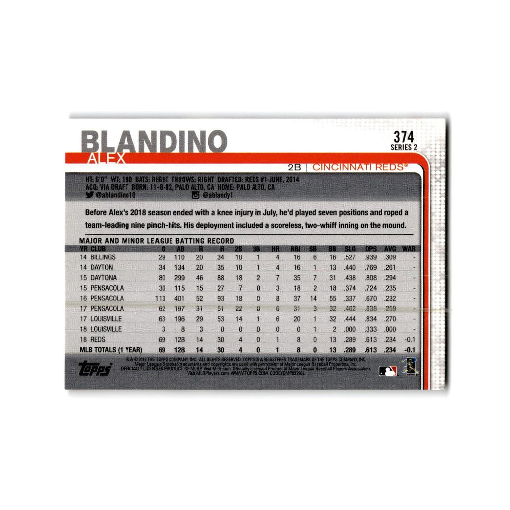 Alex Blandino 2019 Topps #374 Cincinnati Reds Baseball Card NM