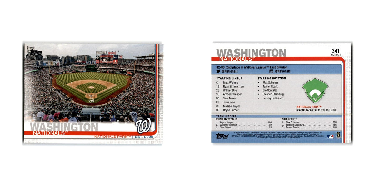 Nationals Park 2019 Topps #341 Washington Nationals Baseball Card NM