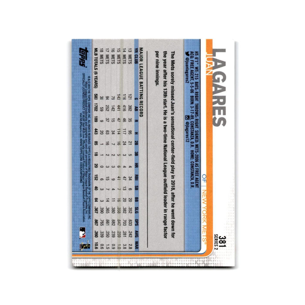 Juan Lagres 2019 Topps #381 New York Mets Baseball Card NM