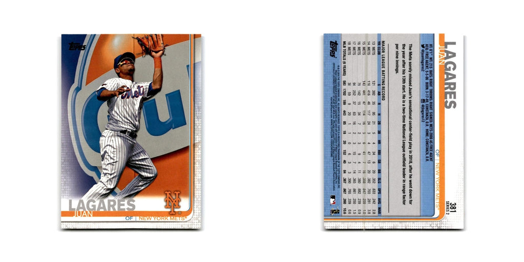 Juan Lagres 2019 Topps #381 New York Mets Baseball Card NM
