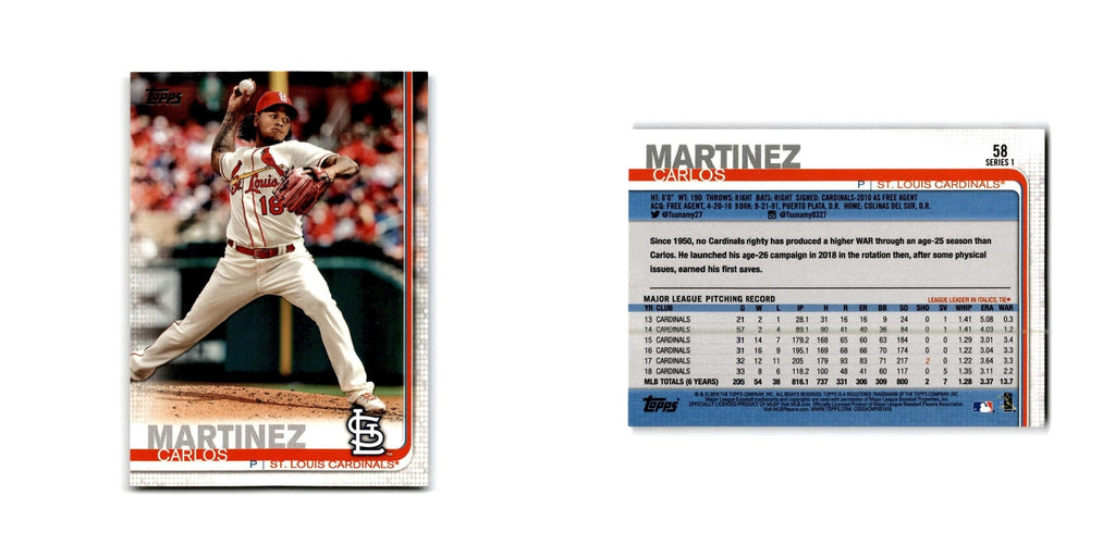 Carlos Martinez 2019 Topps #58 St. Louis Cardinals Baseball Card NM