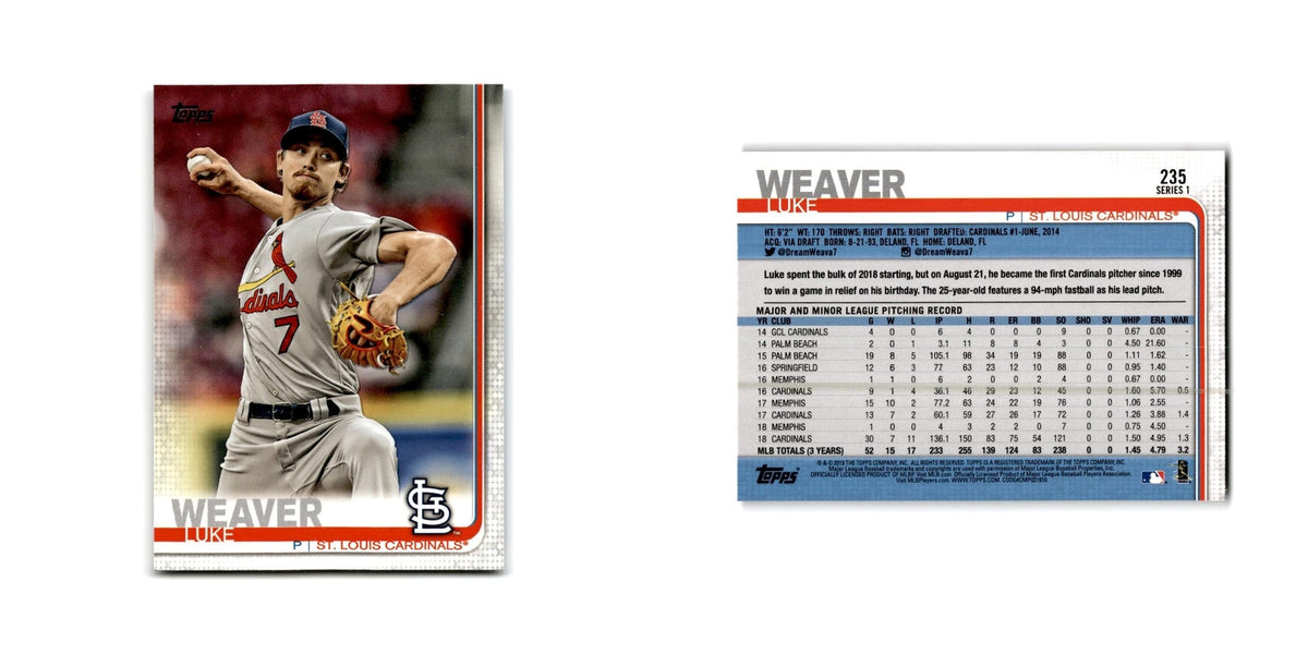Luke Weaver 2019 Topps #235 St. Louis Cardinals Baseball Card NM