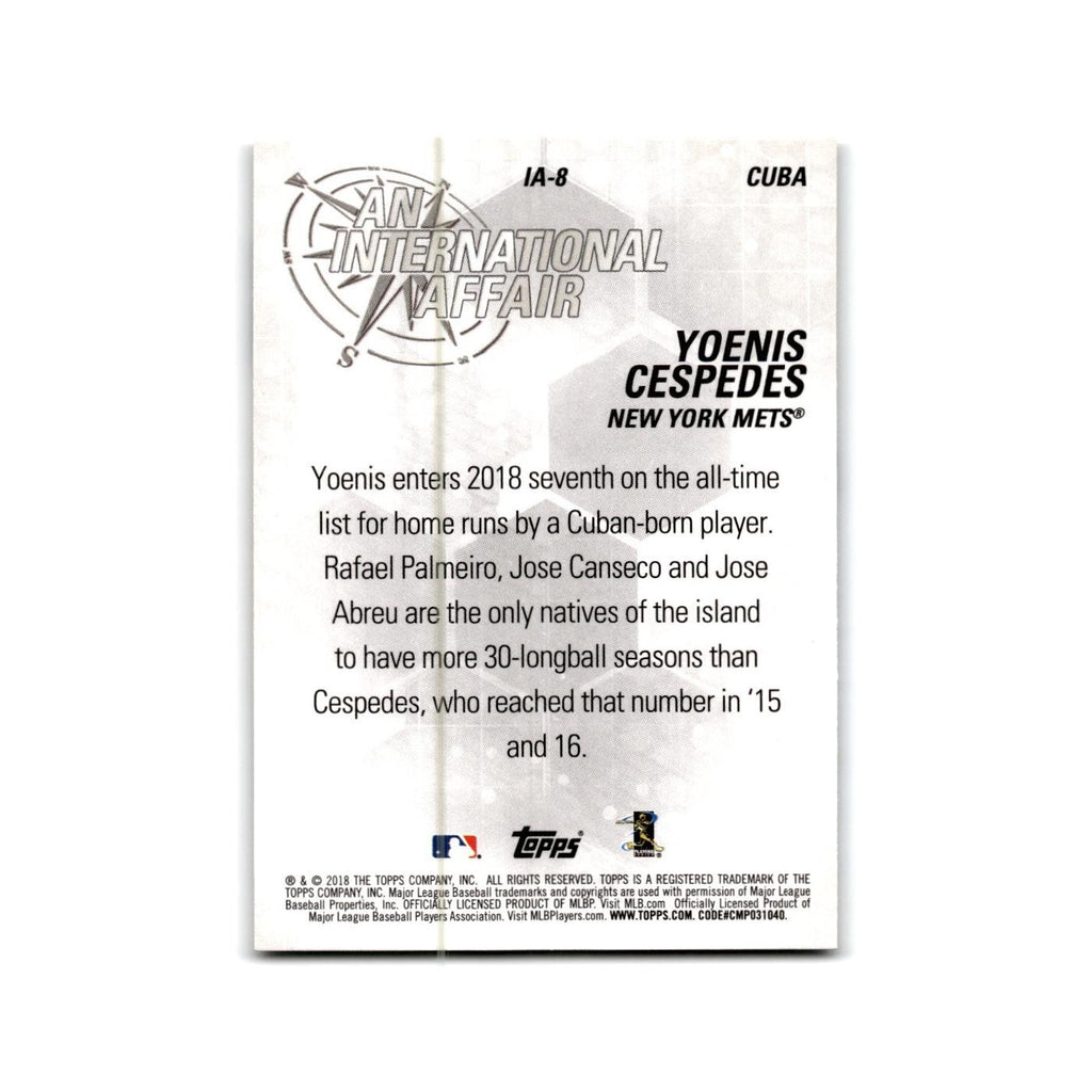 Yoenis Cespedes 2019 Topps #IA-8 New York Mets Baseball Card NM