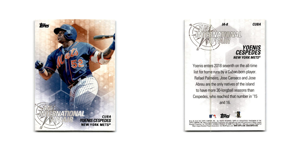 Yoenis Cespedes 2019 Topps #IA-8 New York Mets Baseball Card NM