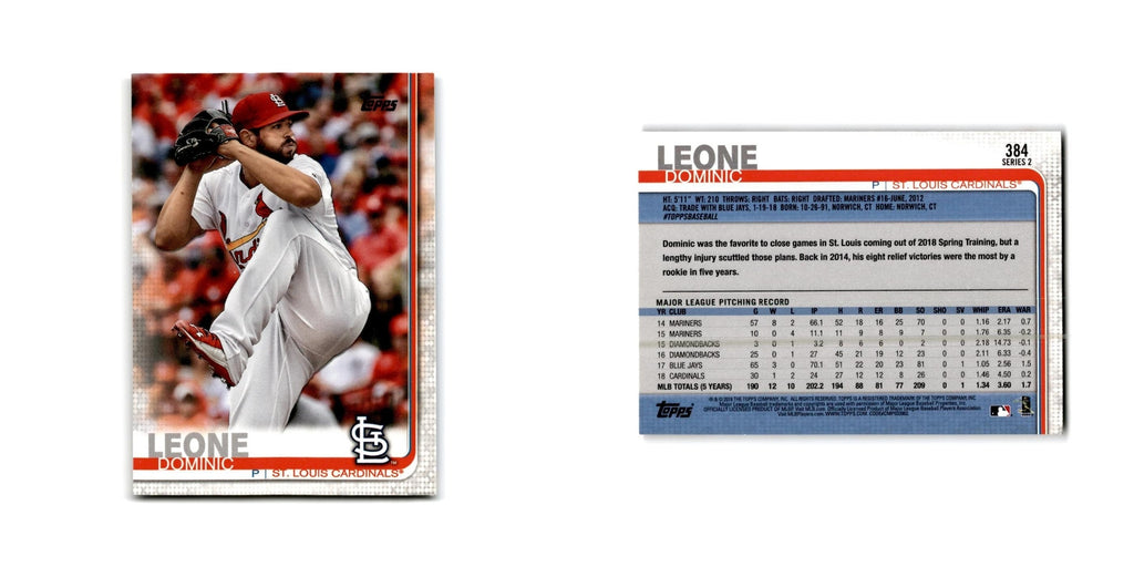Dominic Leone 2019 Topps #384 St. Louis Cardinals Baseball Card NM