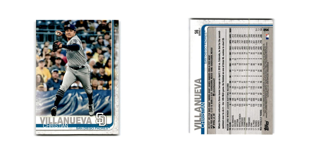 Christian Villanueva 2019 Topps #56 San Diego Padres Baseball Card NM