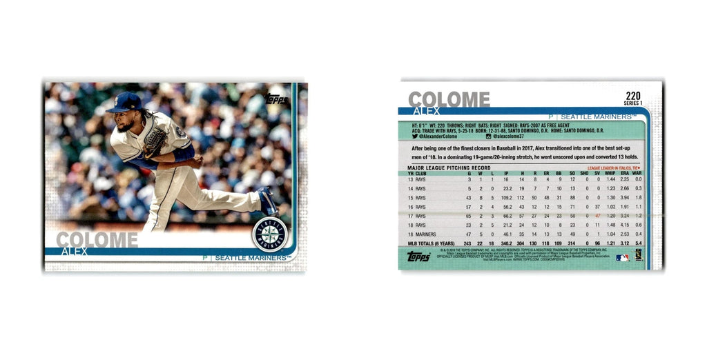 Alex Colome 2019 Topps #220 Seattle Mariners Baseball Card NM