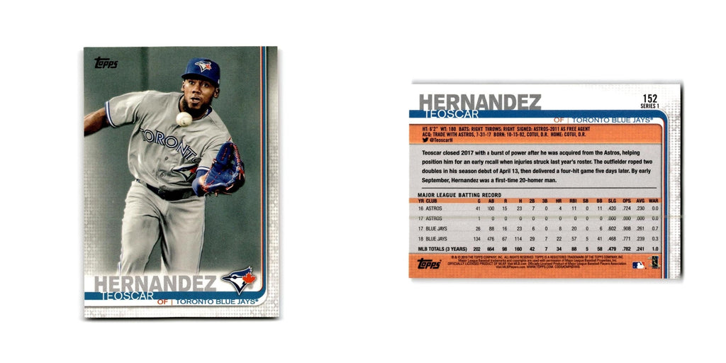Teoscar Hernandez 2019 Topps #152 Toronto Blue Jays Baseball Card NM