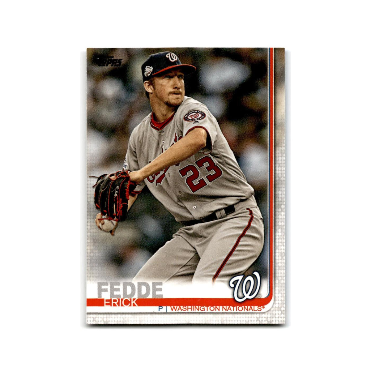 Erick Fedde 2019 Topps #398 Washington Nationals Baseball Card NM
