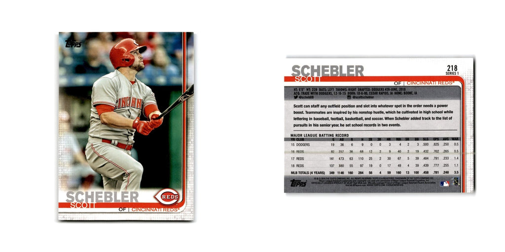 Scott Schebler 2019 Topps #218 Cincinnati Reds Baseball Card NM