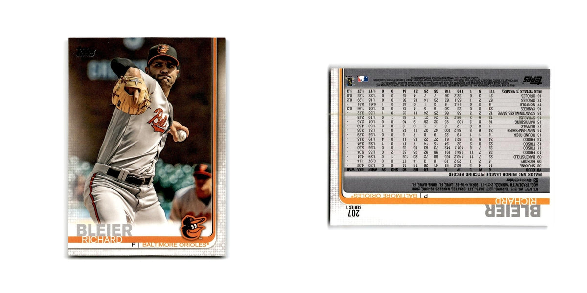 Richard Bleier 2019 Topps #207 Baltimore Orioles Baseball Card NM
