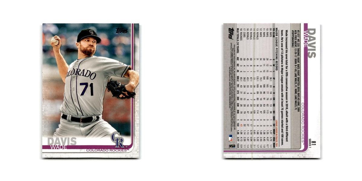 Wade Davis 2019 Topps #81 Colorado Rockies Baseball Card NM