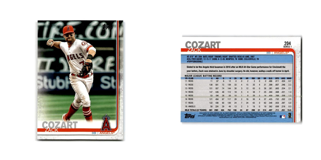 Zack Cozart 2019 Topps #204 Los Angeles Angels Baseball Card NM
