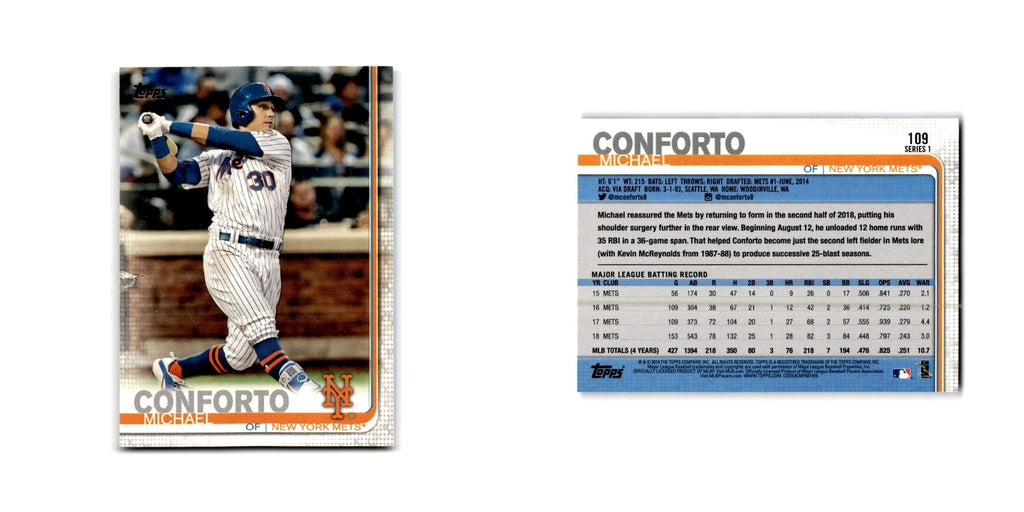 Michael Conforto 2019 Topps #109 New York Mets Baseball Card NM