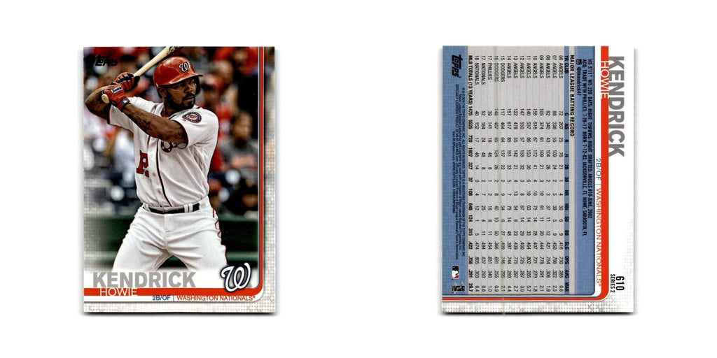 Howie Kendrick 2019 Topps #610 Washington Nationals Baseball Card NM