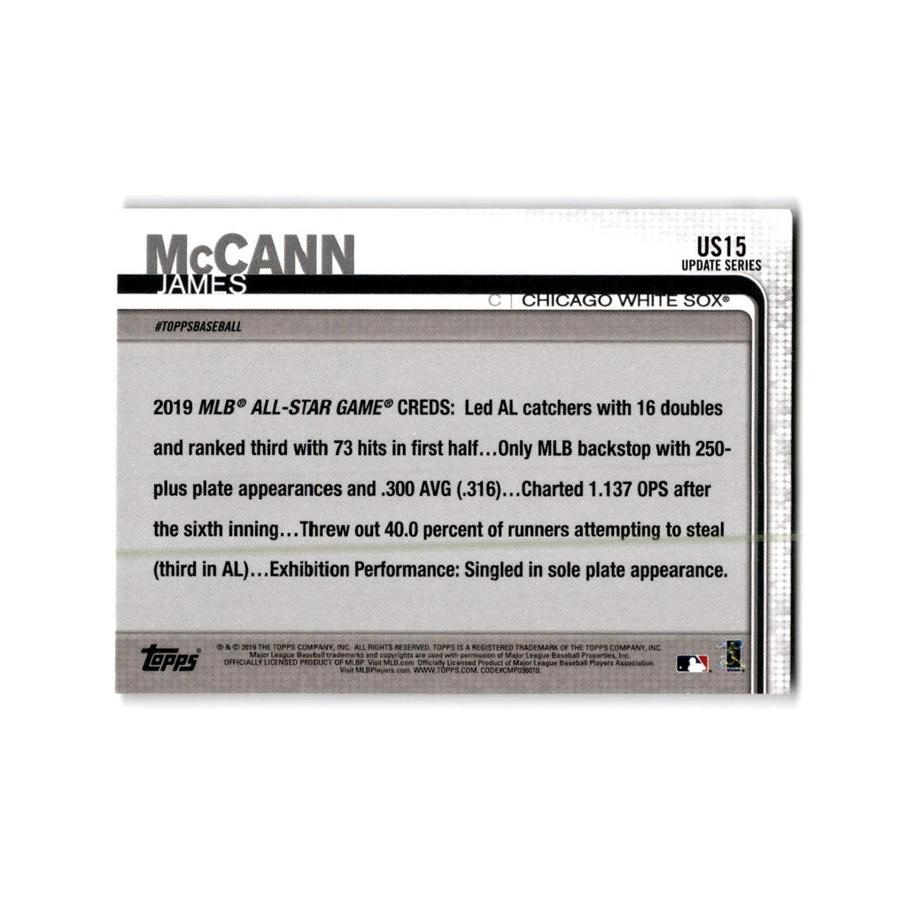 James McCann 2019 Topps #US15 Chicago White Sox Baseball Card NM