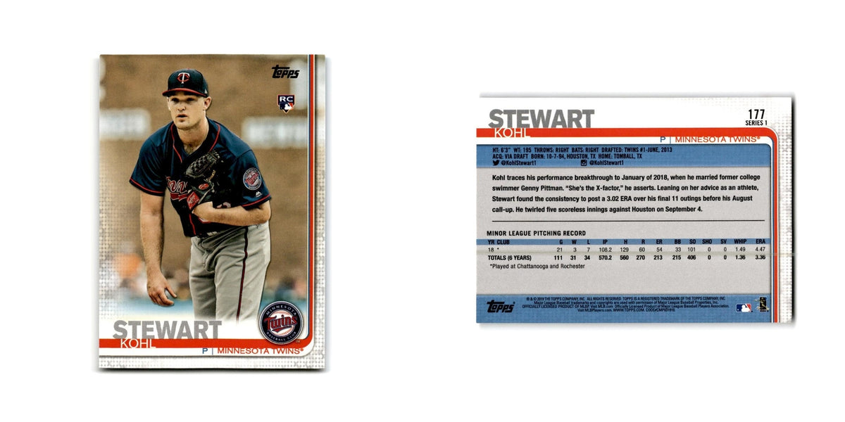 Kohl Stewart Rookie 2019 Topps #177 Minnesota Twins Baseball Card NM
