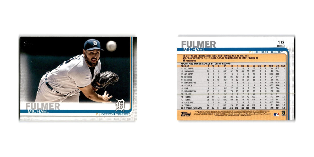Michael Fulmer 2019 Topps #173 Detroit Tigers Baseball Card NM