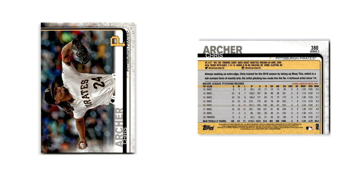 Chris Archer 2019 Topps #380 Pittsburgh Pirates Baseball Card NM