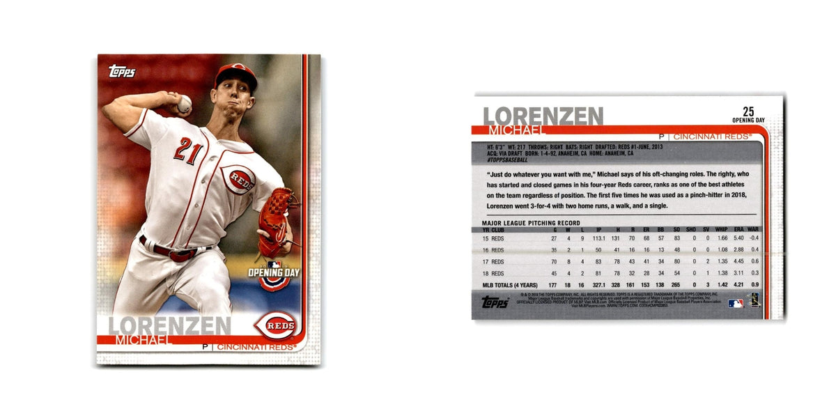 Michael Lorenzen Opening Day 2019 Topps #25 Cincinnati Reds Baseball Card NM