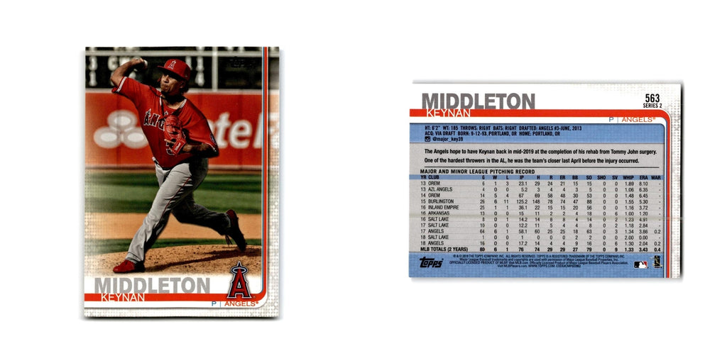 Keynan Middleton 2019 Topps #563 Los Angeles Angels Baseball Card NM