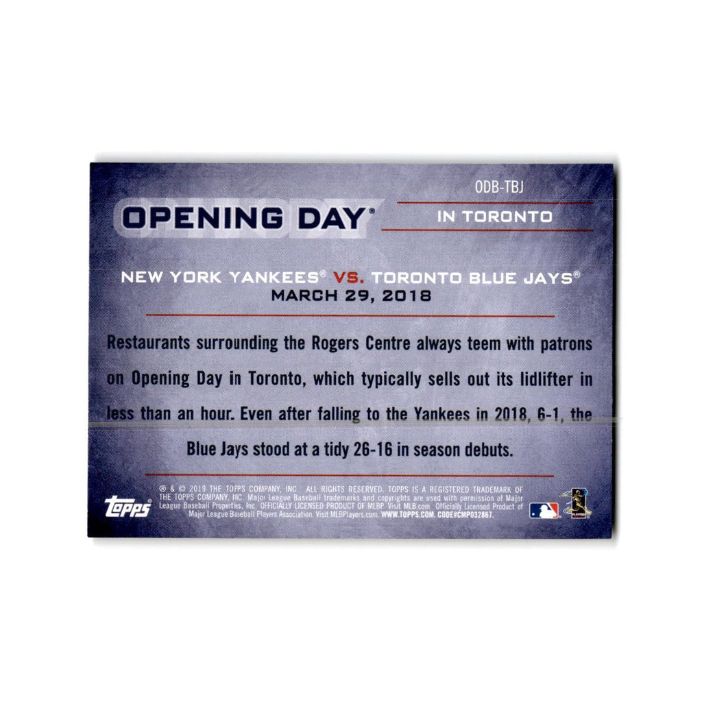 Toronto Blue Jays Opening Day 2019 Topps #ODB-TBJ Toronto Blue Jays NM