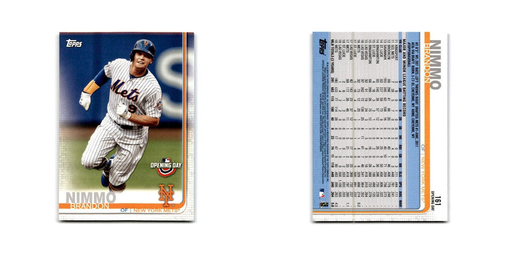 Brandon Nimmo Opening Day 2019 Topps #161 New York Mets Baseball Card NM