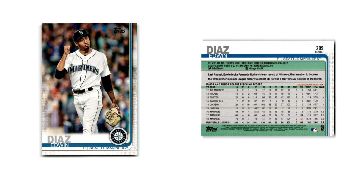 Edwin Diaz 2019 Topps #299 Seattle Mariners Baseball Card NM