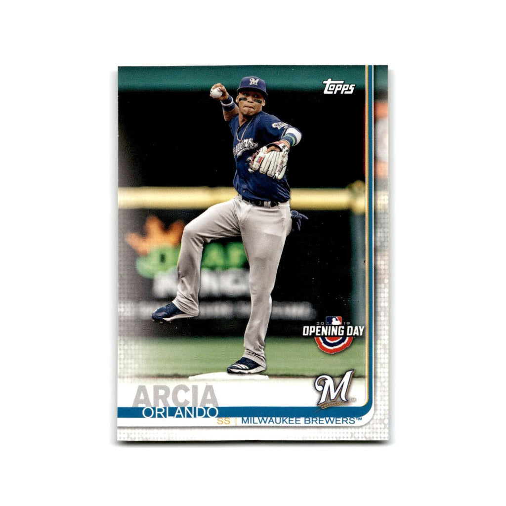 Orlando Arcia Opening Day 2019 Topps #121 Milwaukee Brewers Baseball Card NM