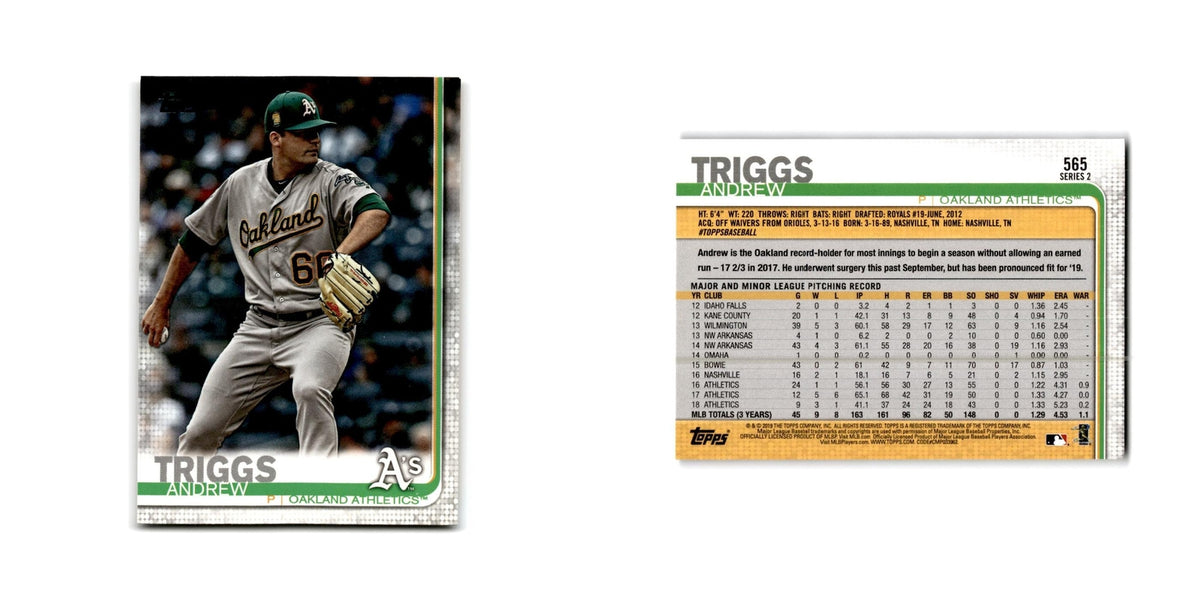 Andrew Triggs 2019 Topps #565 Oakland Athletics Baseball Card NM