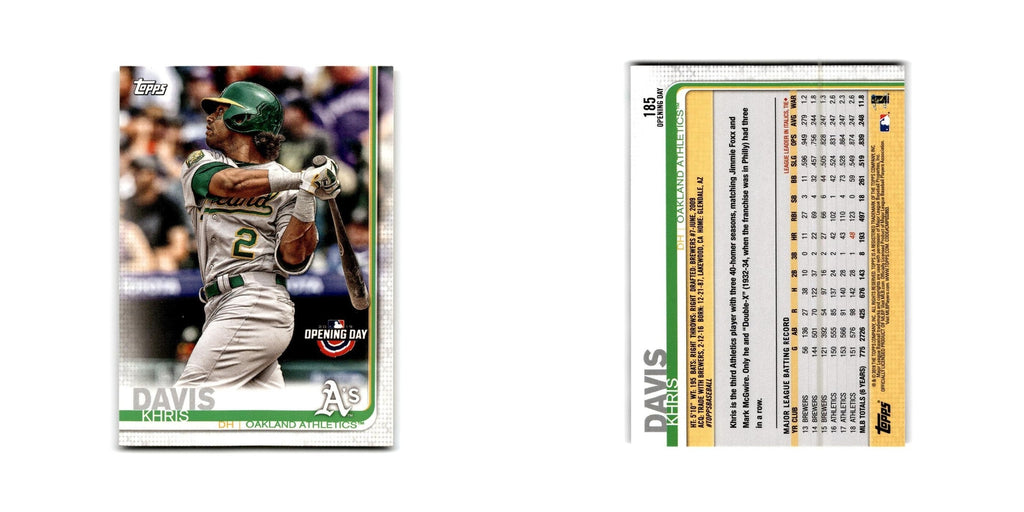 Khris Davis Opening Day 2019 Topps #185 Oakland Athletics Baseball Card NM
