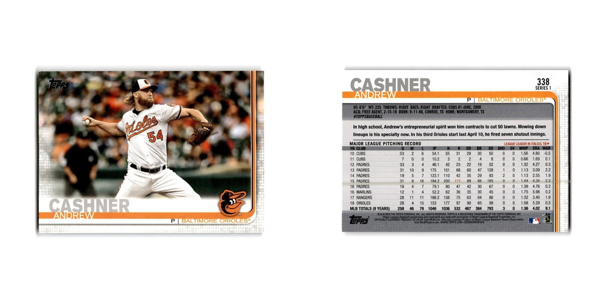 Andrew Cashner 2019 Topps #338 Baltimore Orioles Baseball Card NM