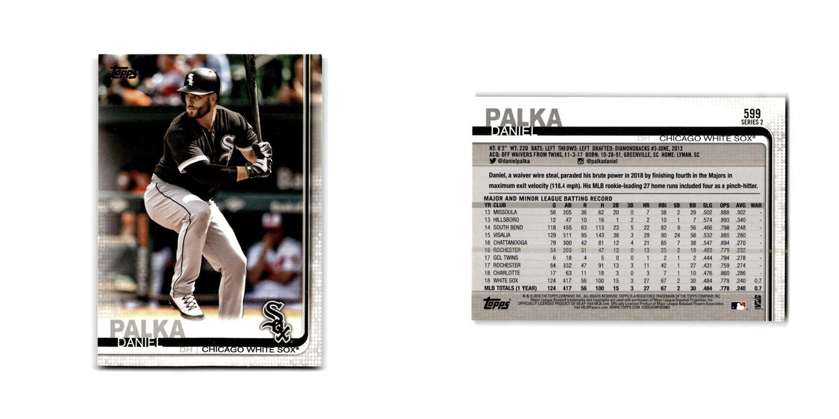 Daniel Palka 2019 Topps #599 Chicago White Sox Baseball Card NM