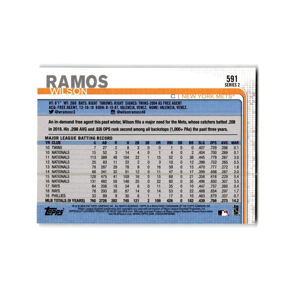 Wilson Ramos 2019 Topps #591 New York Mets Baseball Card NM