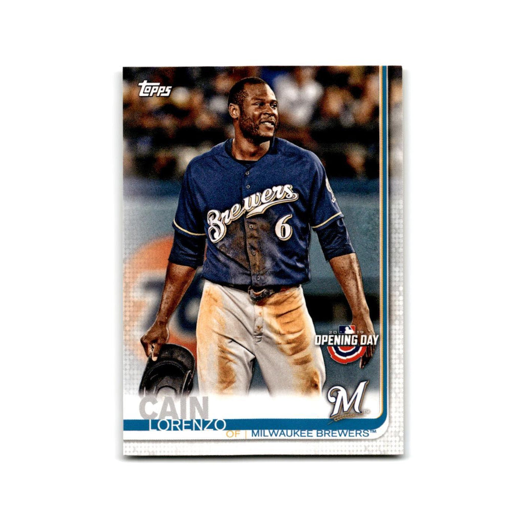 Lorenzo Cain Opening Day 2019 Topps #157 Milwaukee Brewers Baseball Card NM