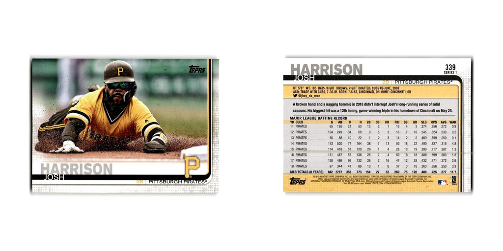 Josh Harrison 2019 Topps #339 Pittsburgh Pirates Baseball Card NM