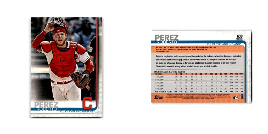 Roberto Perez 2019 Topps #639 Cleveland Indians Baseball Card NM