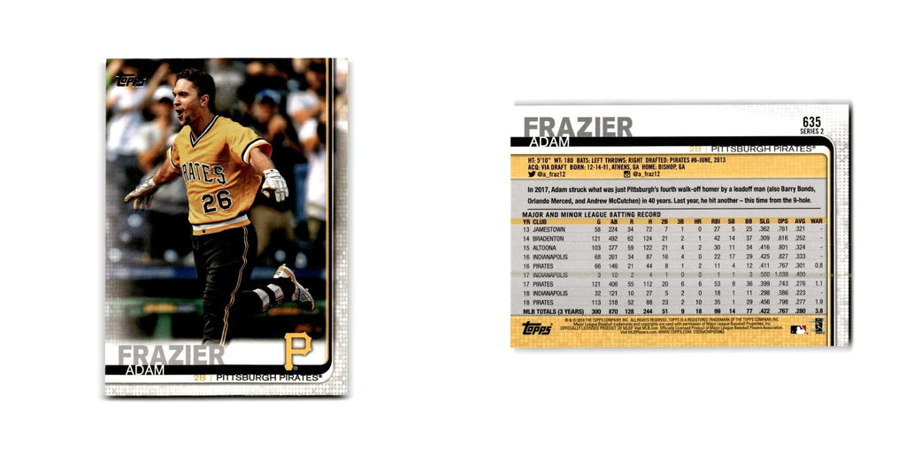 Adam Frazier 2019 Topps #635 Pittsburgh Pirates Baseball Card NM