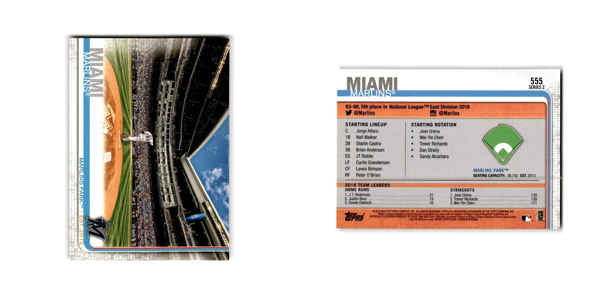 Marlins Park 2019 Topps #355 Miami Marlins Baseball Card NM
