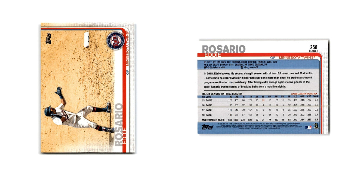 Eddie Rosario 2019 Topps #258 Minnesota Twins Baseball Card NM
