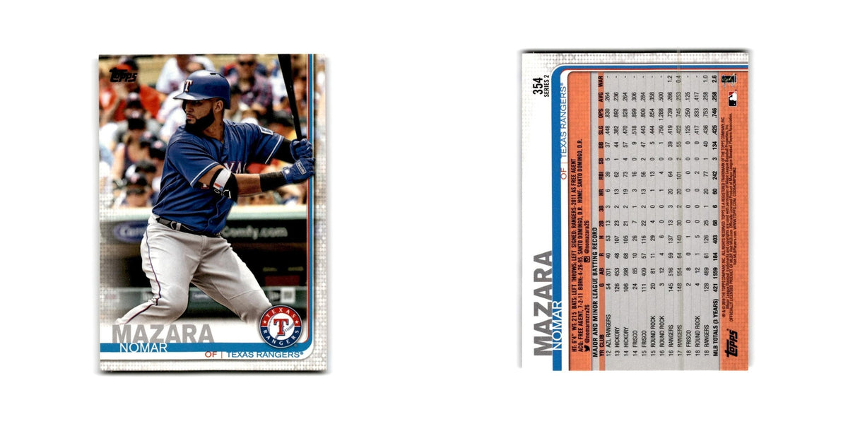 Nomar Mazara 2019 Topps #354 Texas Rangers Baseball Card NM