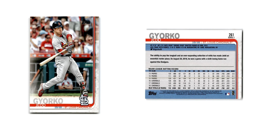 Jedd Gyorko 2019 Topps #261 St. Louis Cardinals Baseball Card NM