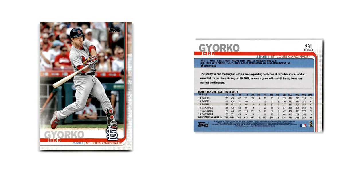 Jedd Gyorko 2019 Topps #261 St. Louis Cardinals Baseball Card NM