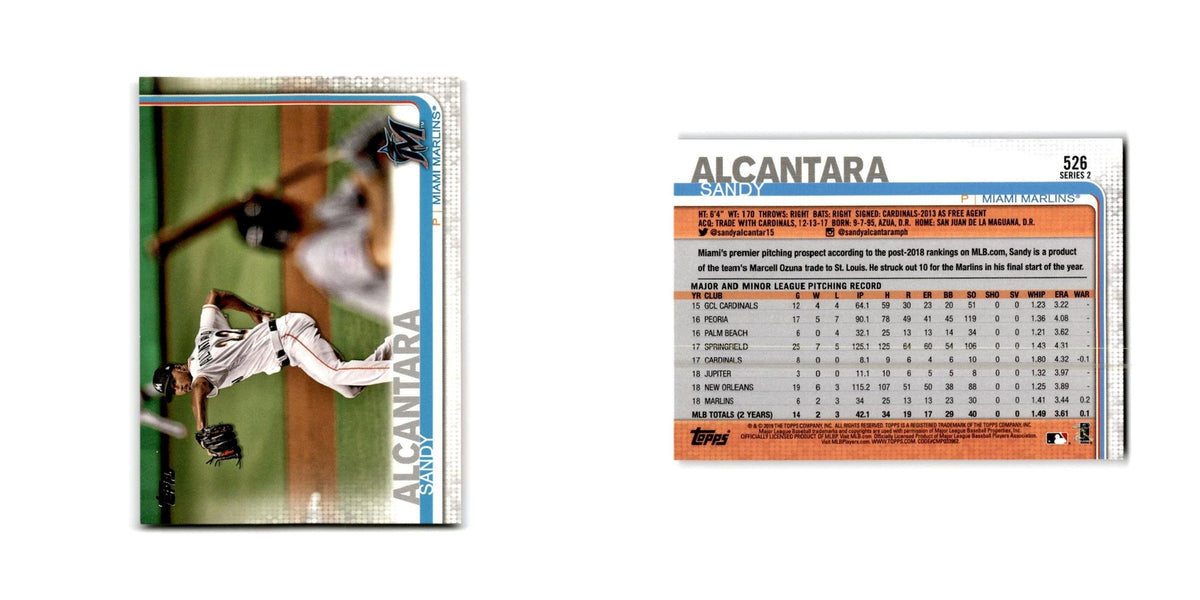Sandy Alcantara 2019 Topps #526 Miami Marlins Baseball Card NM