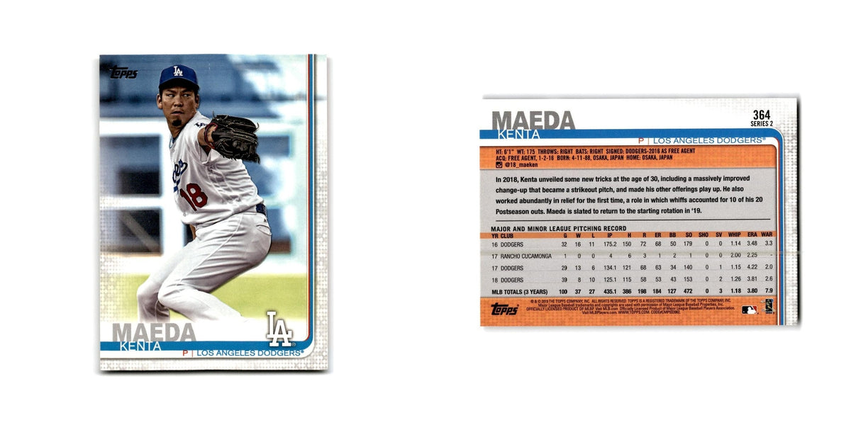 Kenta Maeda 2019 Topps #364 Los Angeles Dodgers Baseball Card NM