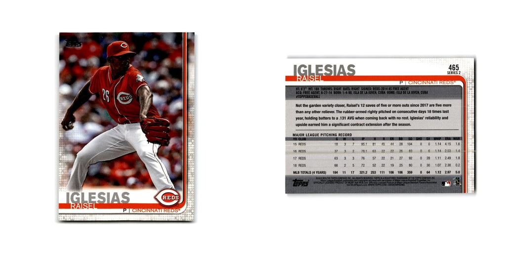Raisel Iglesias 2019 Topps #465 Cincinnati Reds Baseball Card NM