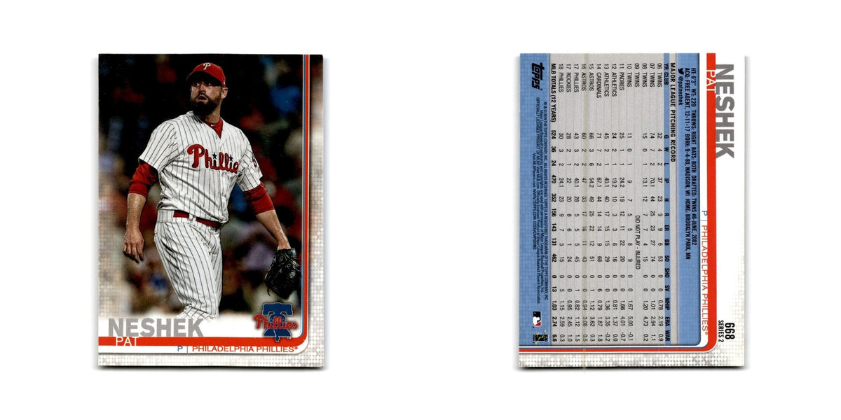 Pat Neshek 2019 Topps #668 Philadelphia Phillies Baseball Card NM