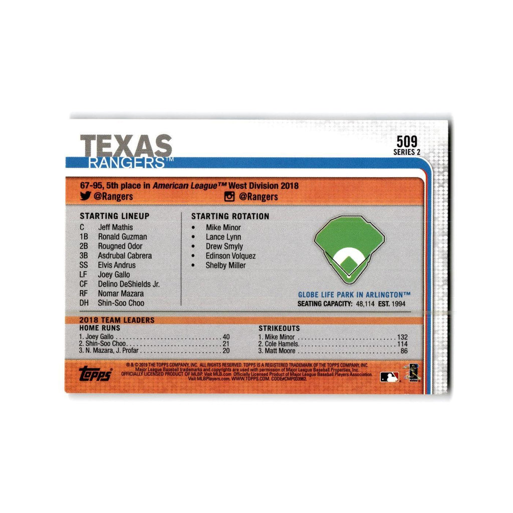 Globe Life Park 2019 Topps #509 Texas Rangers Baseball Card NM