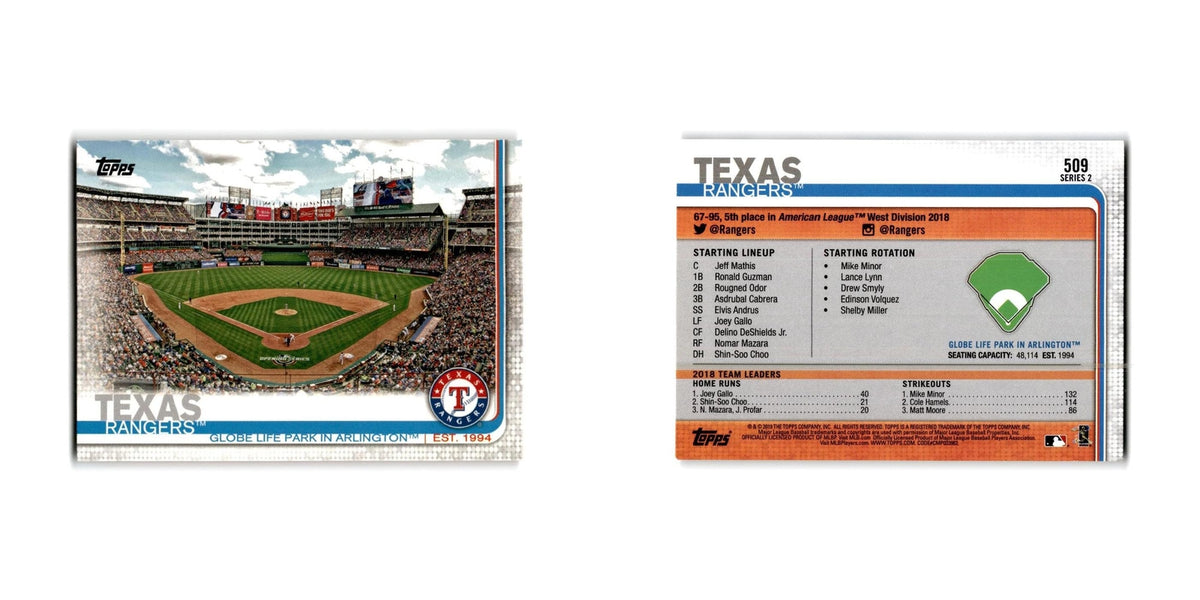 Globe Life Park 2019 Topps #509 Texas Rangers Baseball Card NM